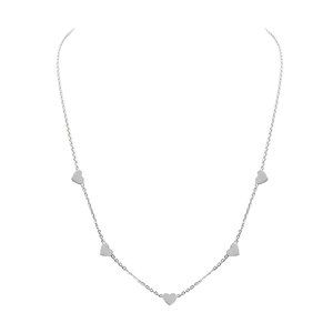 NWT! Kinsley Armelle Love Collection-Silver Heart Charm Necklace